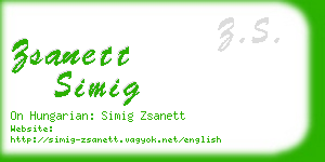 zsanett simig business card